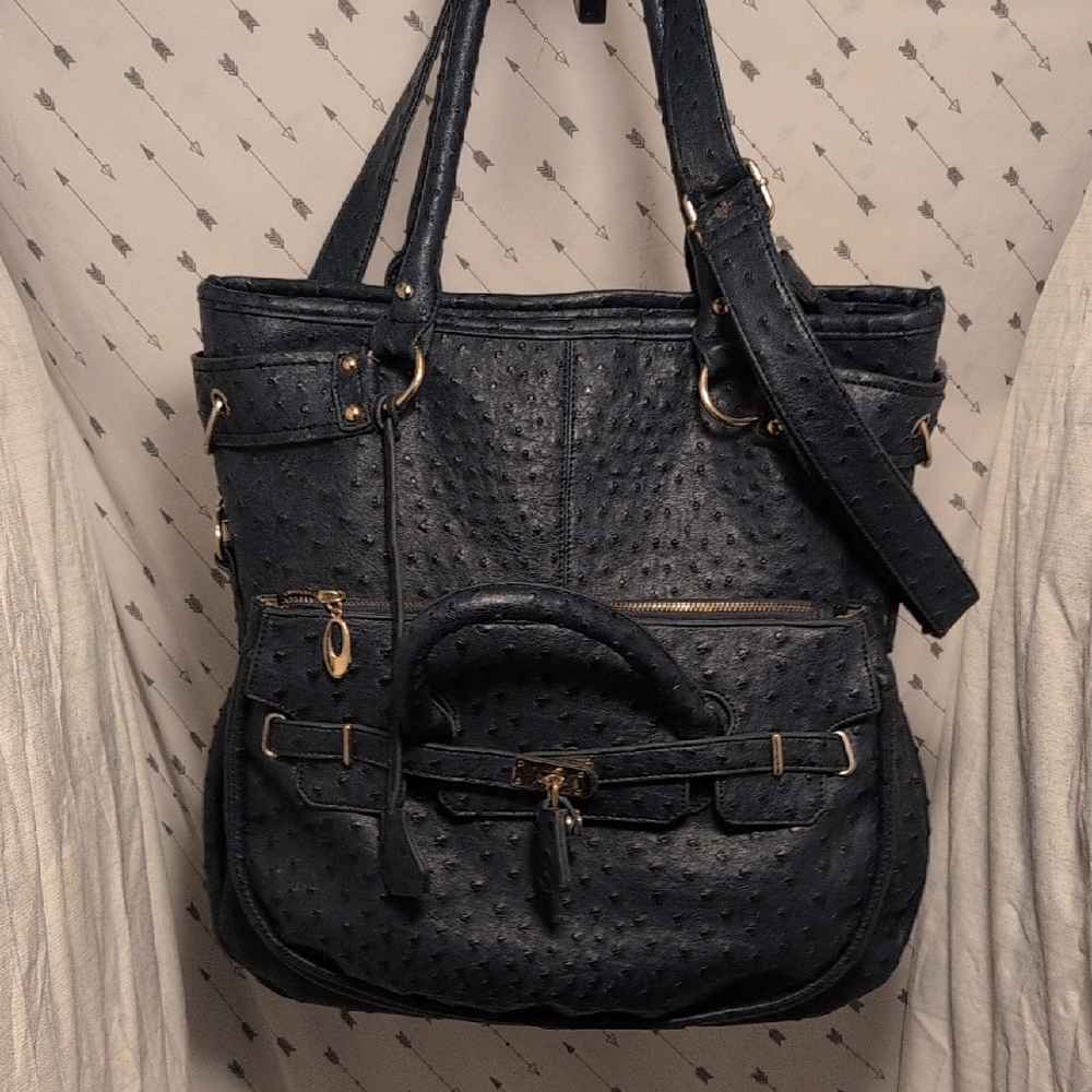 Chic Dark Blue Women's Tote Bag